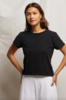 PERFECTWHITETEE Lisa Recycled Cotton S/S Tee - True Black - Thumbnail 1