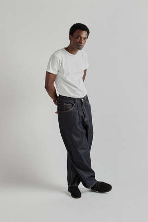ESTUDIO NIKSEN Raw Denim Balloon Jeans - Indigo Raw Denim | Garmentory