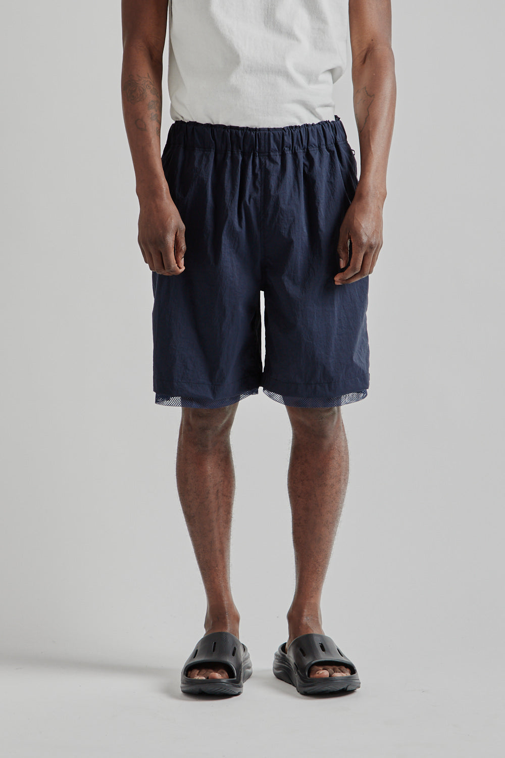 is-ness Technical Ventilation Shorts - Navy | Garmentory