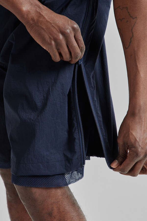 is-ness Technical Ventilation Shorts - Navy | Garmentory