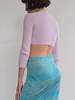 Vintage Narcisco Rodriguez Silk Cardi - Lilac - Thumbnail 8