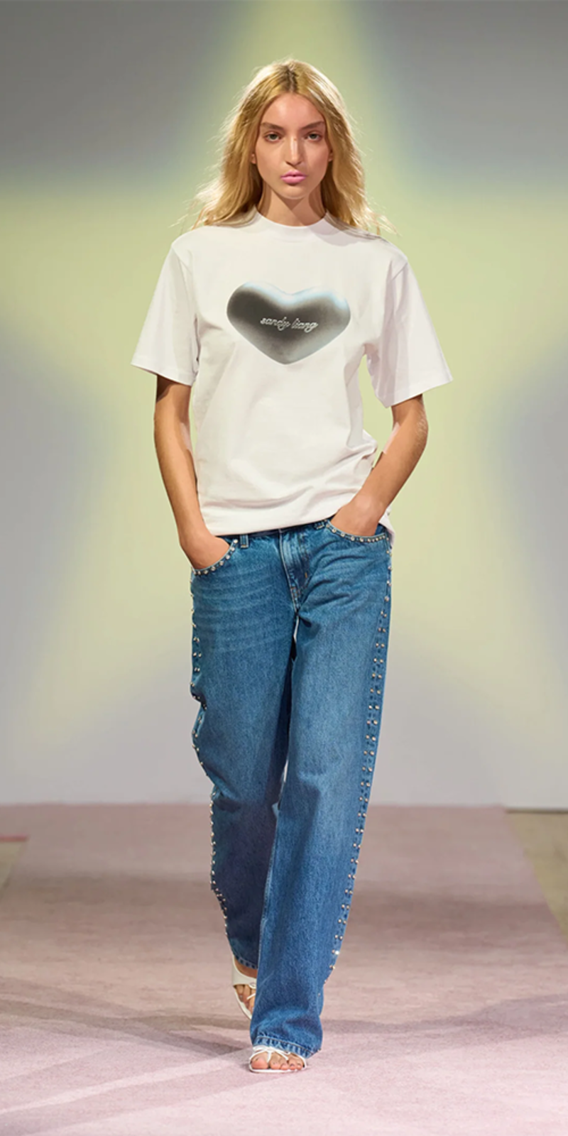 【関税込み】Sandy Liang ブルー Updo ジーンズ Sandy Liang Updo Jean | Maison Rogue