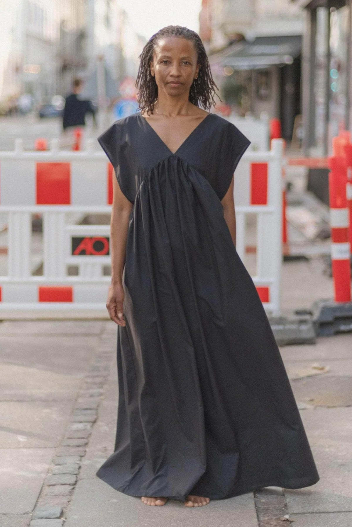 【BASERANGE】MAX DRESS 25SS Black Black Max Maxi Dress by Baserange on Sale