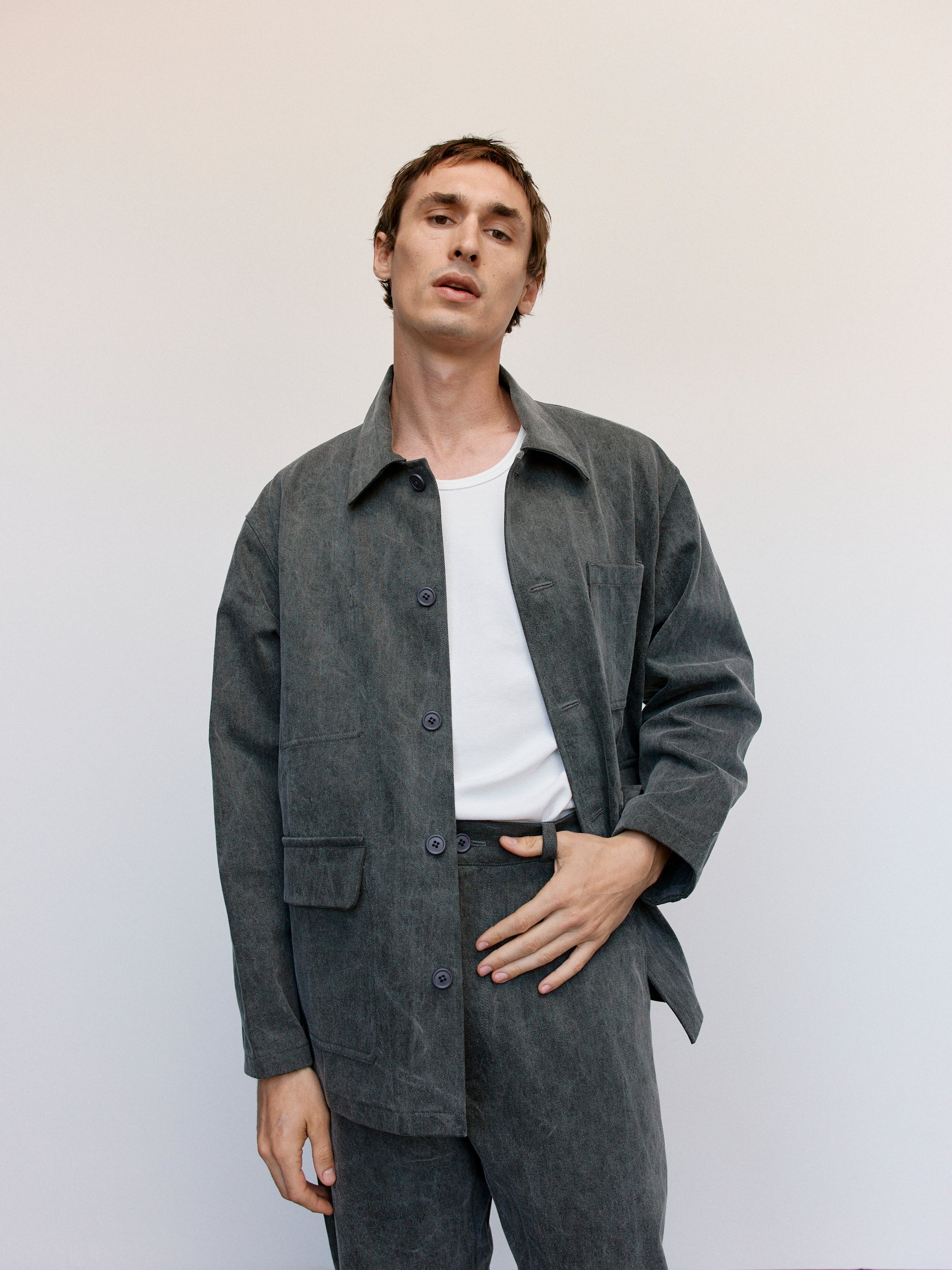 MAN-TLE R18J2 Sumi Organic Denim Jebok Jacket | Garmentory