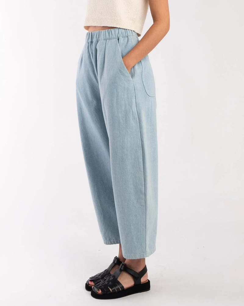 Micaela Greg Barrel Pant - Sky Micaela Greg Barrel Pant - Sky
