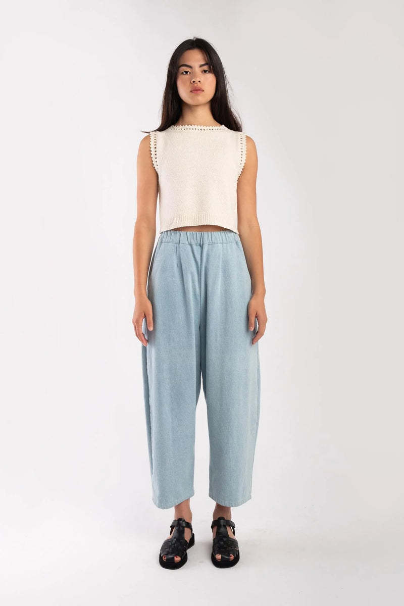 Micaela Greg Barrel Pant - Sky Micaela Greg Barrel Pant - Sky