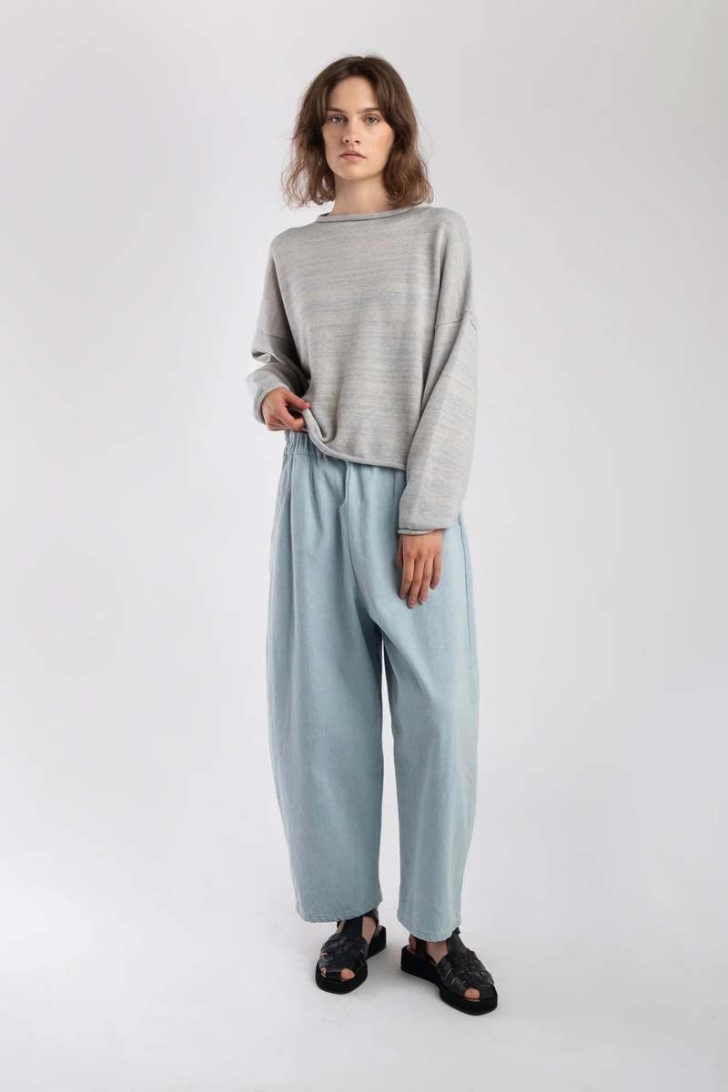 Micaela Greg Barrel Pant - Sky Micaela Greg Barrel Pant - Sky