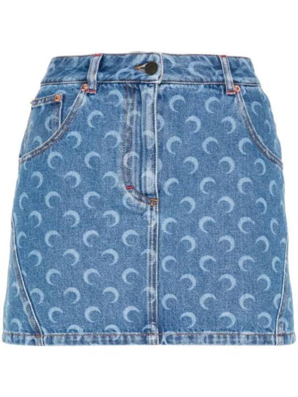 MARINE SERRE Mini Skirt - Light Blue
