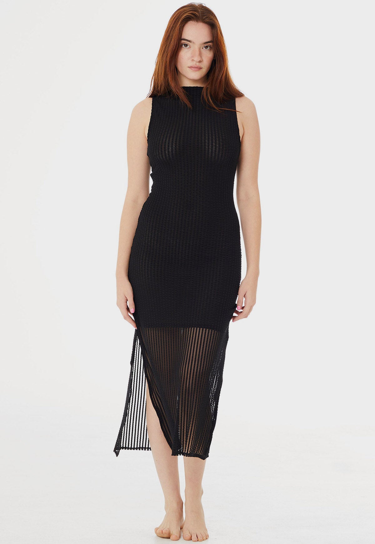 Find Me Now Addison Seersucker Midi Dress