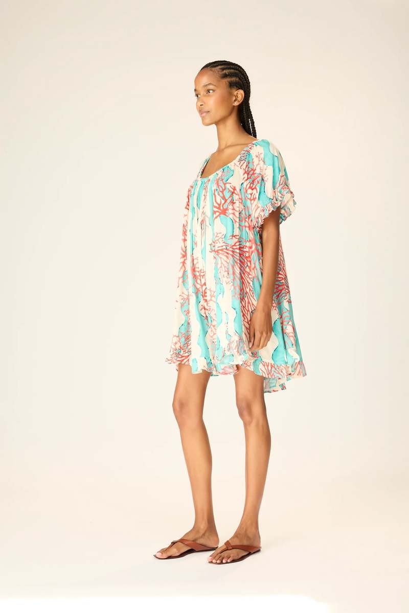 Natalie Martin Marina Dress - Coral Wave Turquoise Natalie Martin Marina Dress - Coral Wave Turquoise