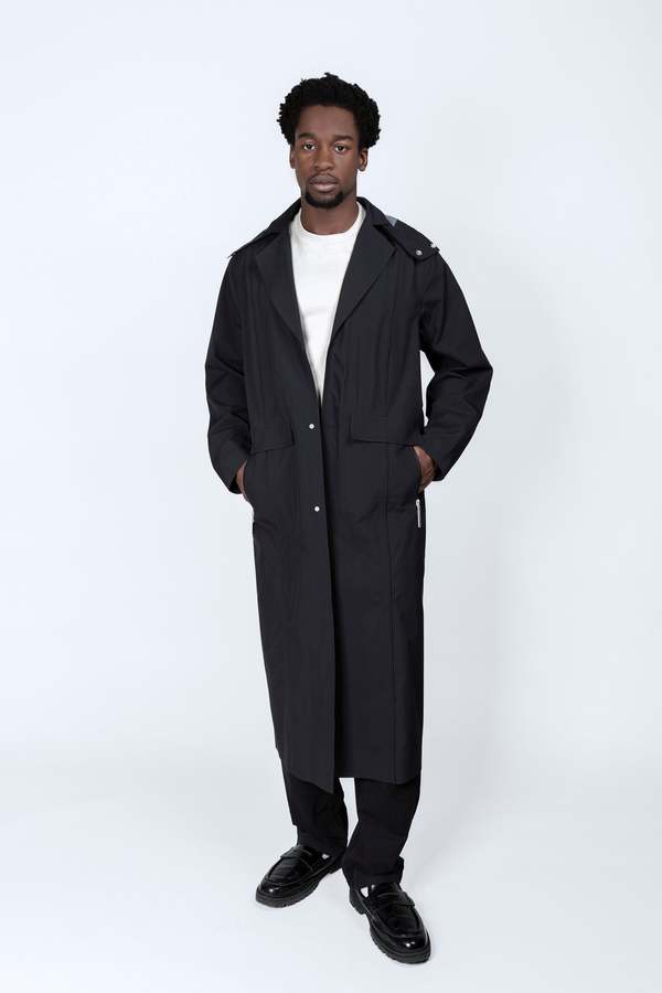 Adhere To Studios 3L Waterproof Trench Coat - Black