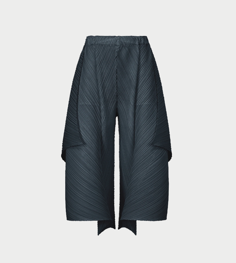 Pleats Please by Issey Miyake MC Flare Wide Leg Pants - Navy Pleats Please by Issey Miyake MC Flare Wide Leg Pants - Navy