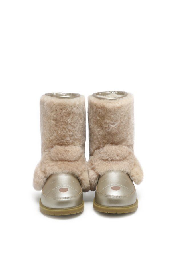 KIDS Donsje Wadudu Exclusive Boots - Light Beige Sheep Wool