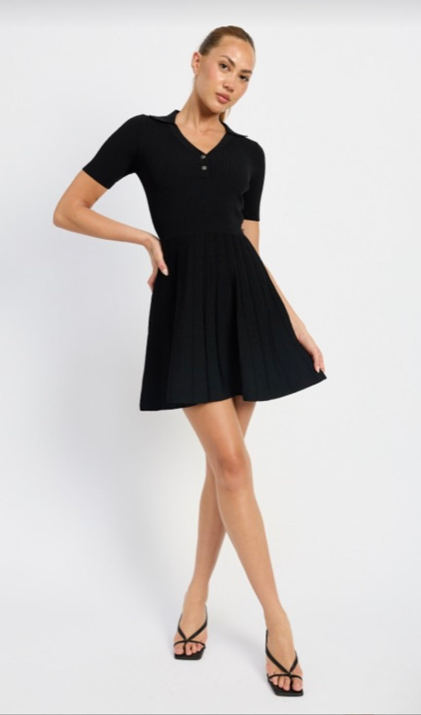 black mini tennis dress Seamless Mini Dress (Black) – MATTE