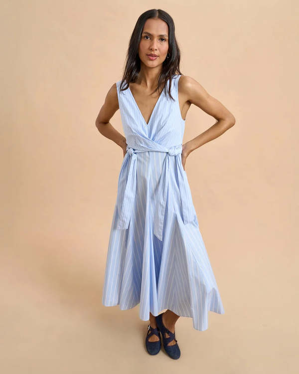 La Ligne Gabrielle Dress - Light Blue/White | Garmentory