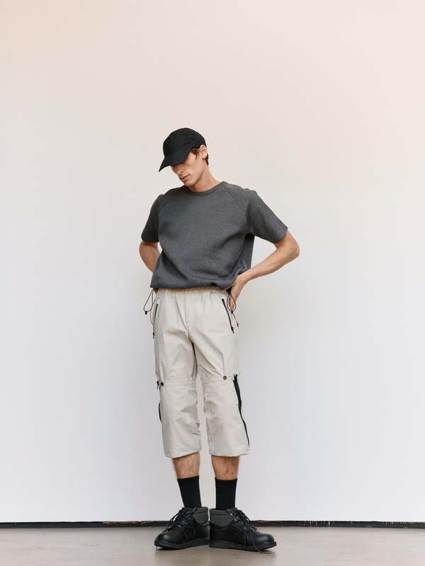 GR10K Dusty White Waxed Cotton Field Zip Pants | Garmentory