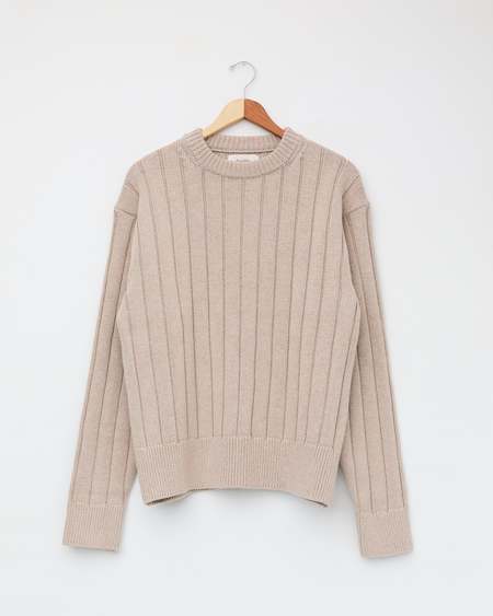 ErniePalo Cotton Silk P/O Rib Knit_SAX