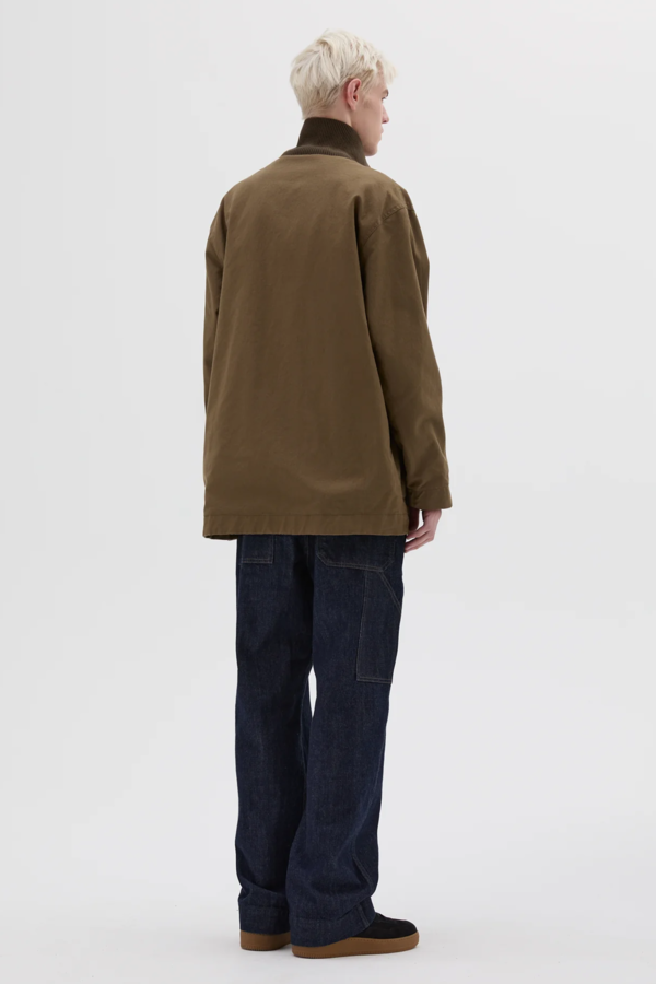 Margaret Howell Rib Knit Jacket - Khaki Green | Garmentory
