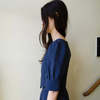 CARO EDITIONS Laura Blouse - Navy - Thumbnail 5