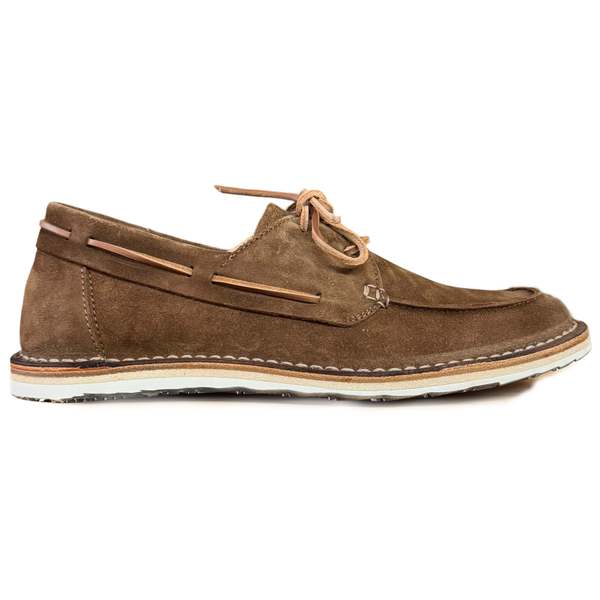 Astorflex Dockflex Suede Boat Shoes - Dark Khaki