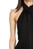 Oude Waag Gathered Collar Draped Dress - Black - Thumbnail 4
