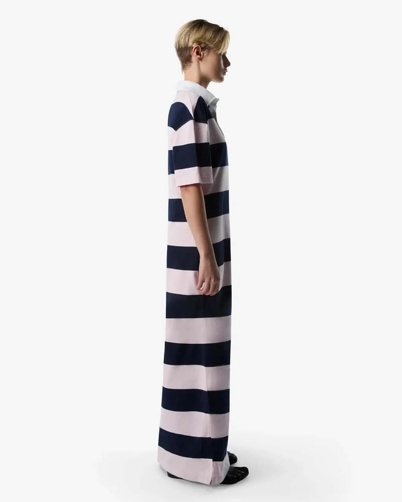 Coperni Striped Long Polo Dress - Pink/Blue Coperni Striped Long Polo Dress - Pink/Blue