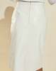 Cynthia Rowley The London Leather Midi Skirt - Off White - Thumbnail 5