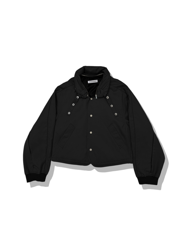 FFFPOSTALSERVICE Reia Hooded Parachute Jacket - Black | Garmentory