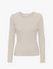 Colorful Standard LONG SLEEVE RIB T SHIRT - IVORY WHITE - Thumbnail 1