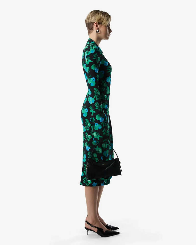 Coperni C-Logo Print Wrap Blouse Dress - Print Blue Apples Coperni C-Logo Print Wrap Blouse Dress - Print Blue Apples