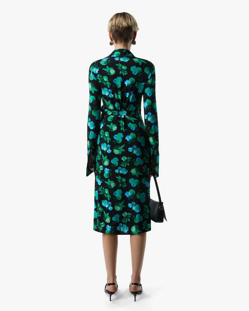 Coperni C-Logo Print Wrap Blouse Dress - Print Blue Apples Coperni C-Logo Print Wrap Blouse Dress - Print Blue Apples