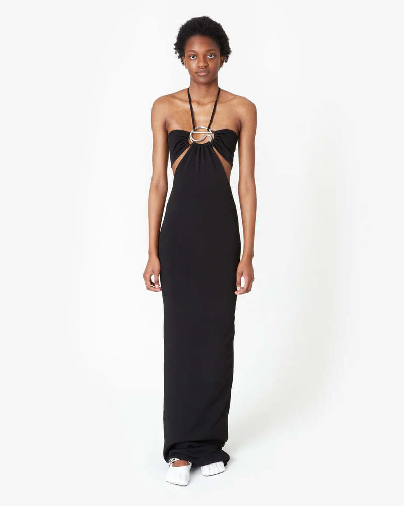 Coperni Knitted Halter Dress - Black Coperni Knitted Halter Dress - Black