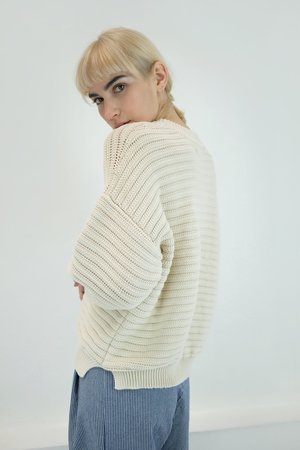 Micaela Greg Roll Rib Sweater Micaela Greg Roll Rib Sweater