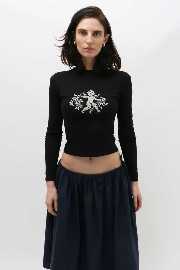 Yuhan Wang Angel Embroidered Top | Garmentory