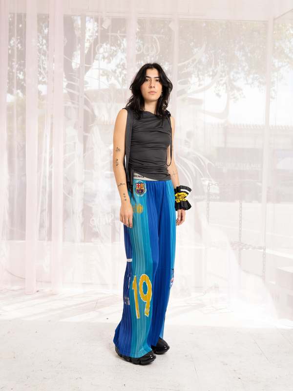 Renata Brenha Futebol Pleated Trousers - Blue | Garmentory