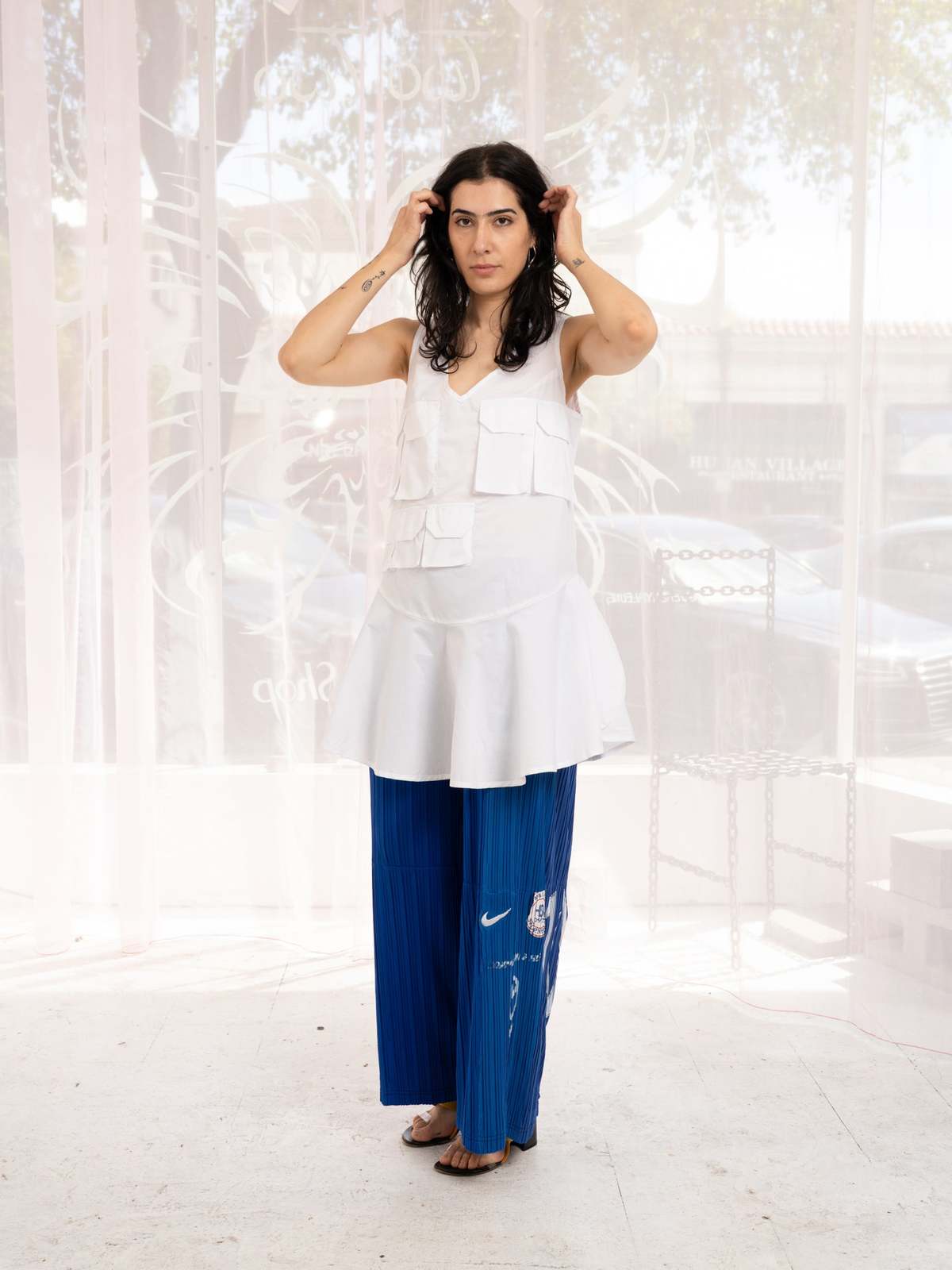 Renata Brenha Futebol Pleated Trousers - Blue | Garmentory