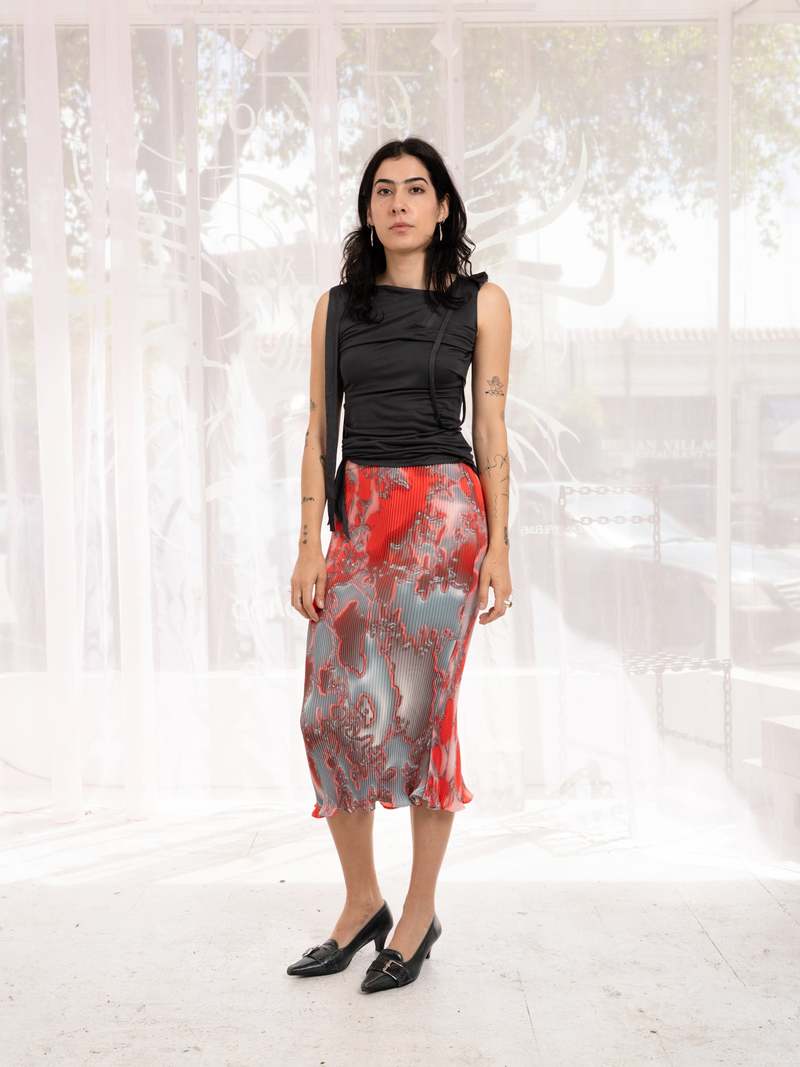 JULIA HEUER プリーツスカート　milla Milla Pleated Skirt in light Mayu – Julia Heuer