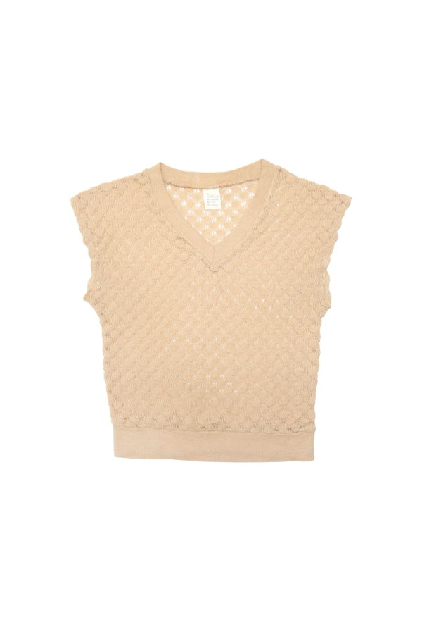 (Italy) 70s, Lace Knit, Mock Crochet, Resort