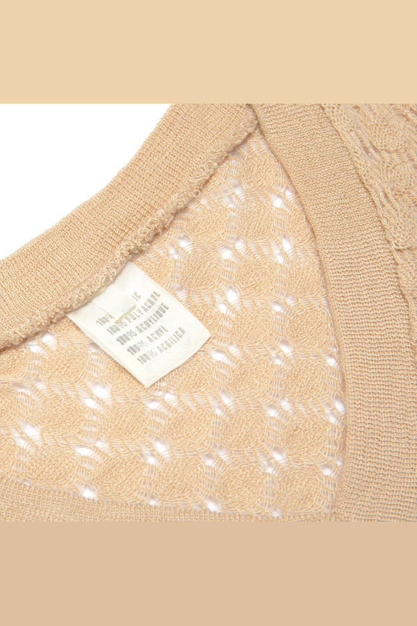 (Italy) 70s, Lace Knit, Mock Crochet, Resort