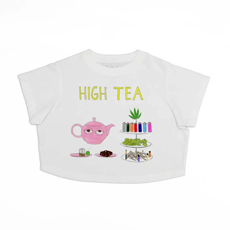 Unfortunate Portrait Boyfriend Crop Tee - High Tea