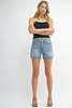 Just Black Denim The Vintage High Rise Short - Medium Denim - Thumbnail 6