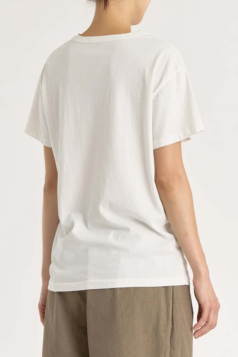 Black Crane Loose Short Sleeve Tee - White Black Crane Loose Short Sleeve Tee - White