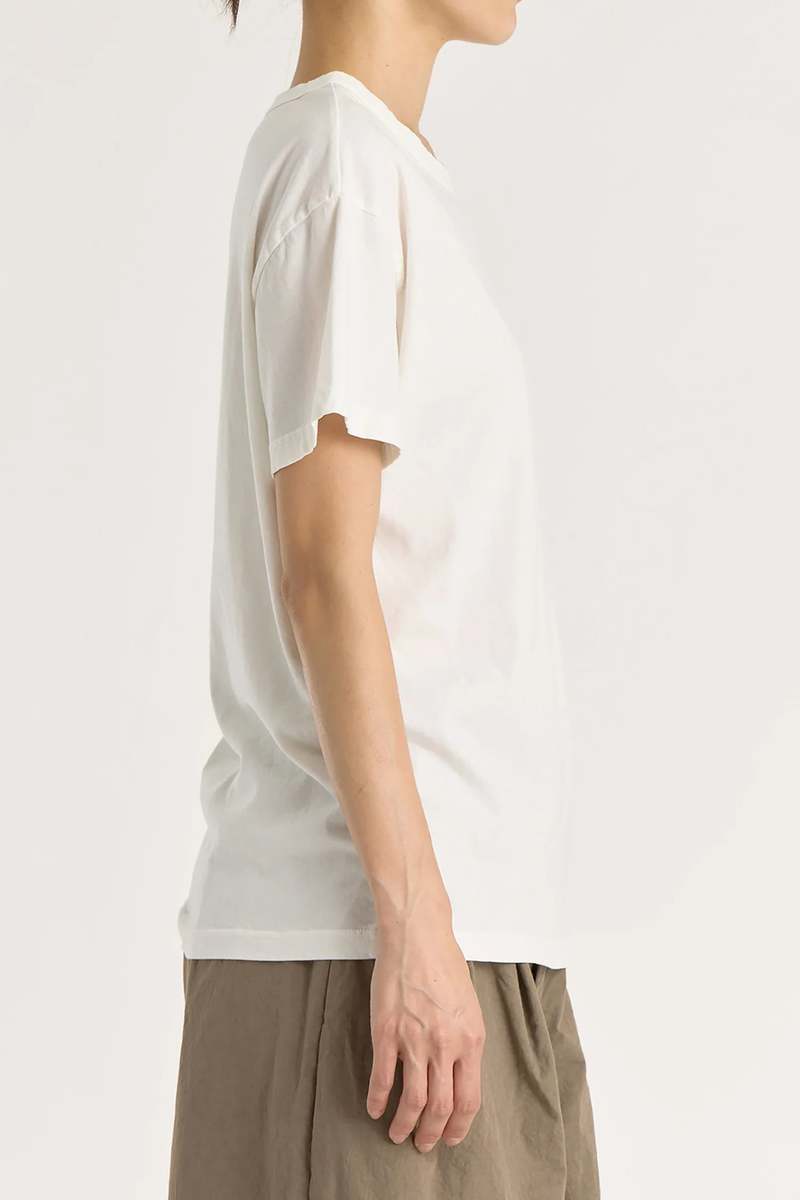 Black Crane Loose Short Sleeve Tee - White Black Crane Loose Short Sleeve Tee - White