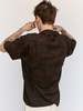 Taiga Takahashi LOT.113 Open Collar Shirt - Mud Dye Brown - Thumbnail 2