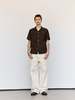 Taiga Takahashi LOT.113 Open Collar Shirt - Mud Dye Brown - Thumbnail 5