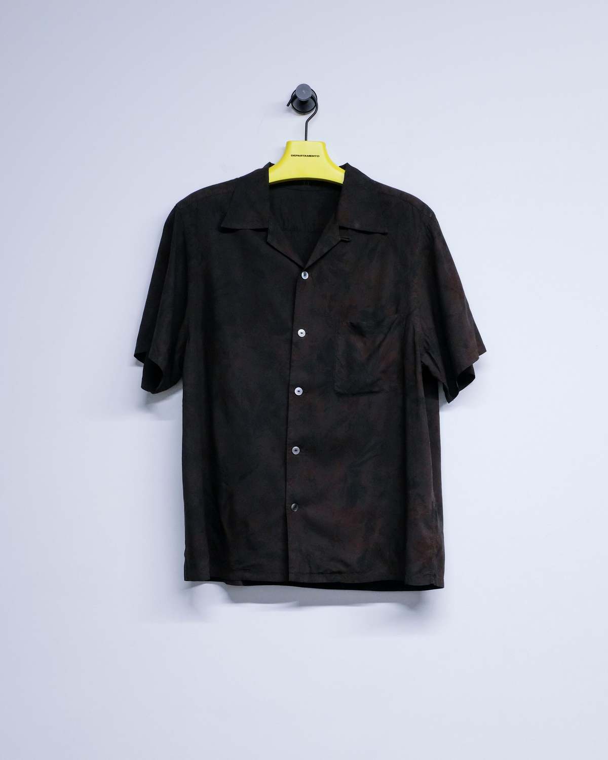 Taiga Takahashi LOT.113 Open Collar Shirt - Mud Dye Brown - Image 11 of 12