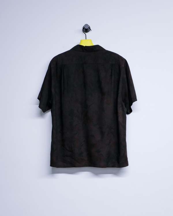 Taiga Takahashi LOT.113 Open Collar Shirt - Mud Dye Brown