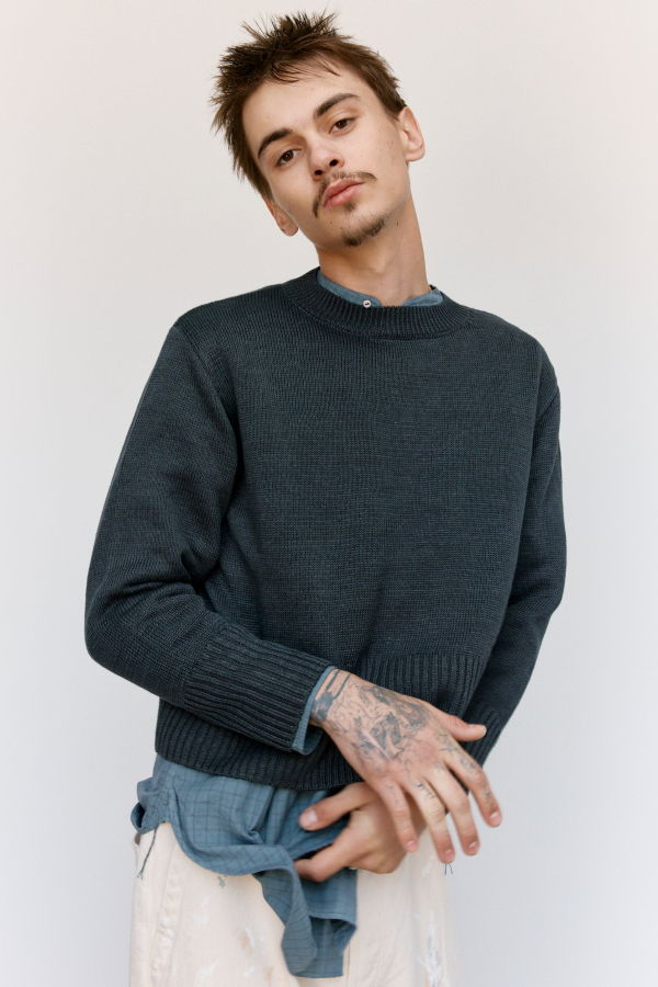 Taiga Takahashi LOT.525 Crewneck Sweater - Charcoal