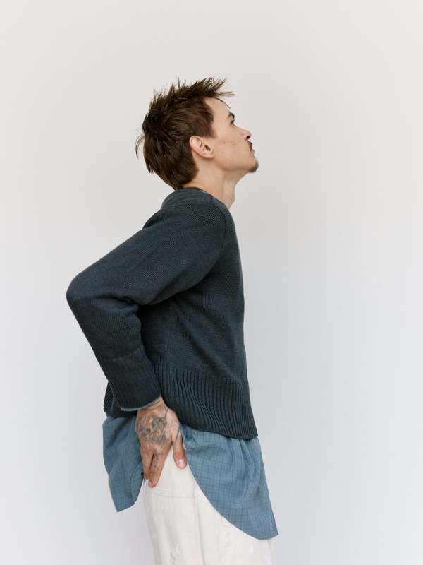 Taiga Takahashi LOT.525 Crewneck Sweater - Charcoal