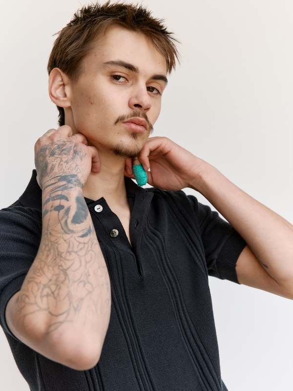 トップス taiga takahashi LOT.526 polo Knit Taiga Takahashi | LOT.526 C.1960'S POLO KNIT